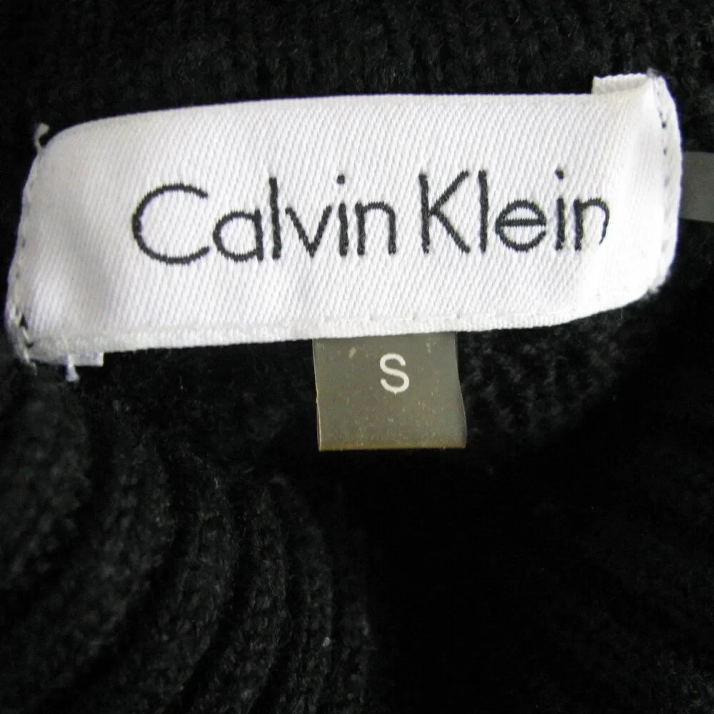 Calvin Klein black wool blend sweater S Minimalist